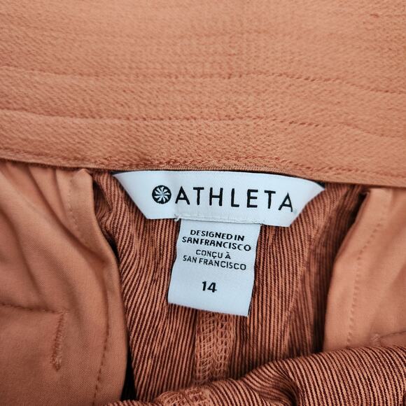 ATHLETA Echo Shorts 14 Brown Athlesure Athletic Activewear Running Beach Gym - Picture 4 of 7
